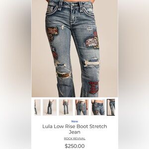Rock Revival Lula Low Rise Boot Stretch Jean 34x32